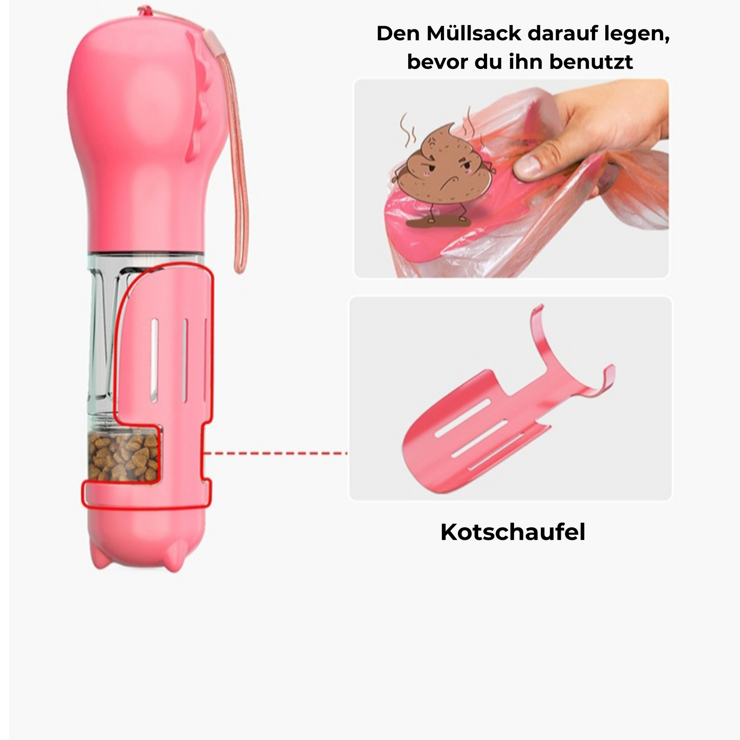 Multifunktionaler Futter-Trinkbecher