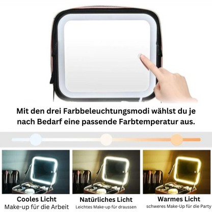 LED-beleuchtende Spiegel-Make-up Tasche